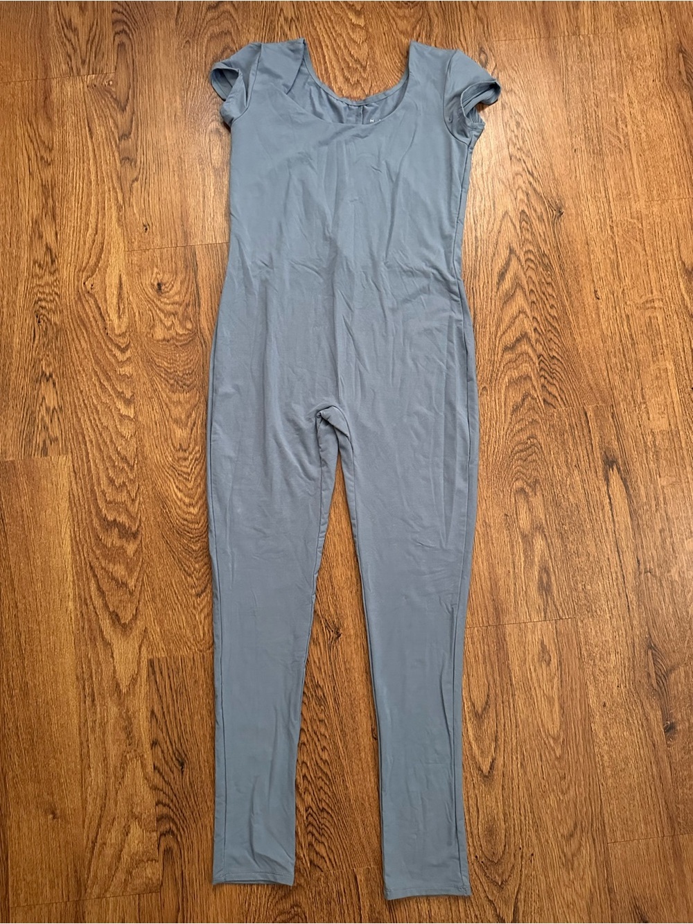 Hatch Jumpsuit Slate Blue bamboo blend short sleeve soft maternity pregnant